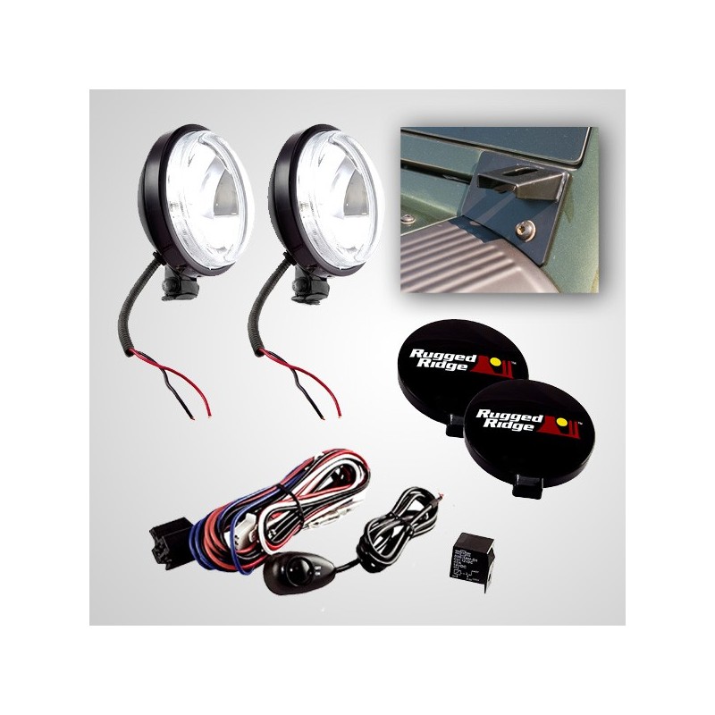 Kit Fari, Piastre Fissaggi Jeep Wrangler JK 07-15