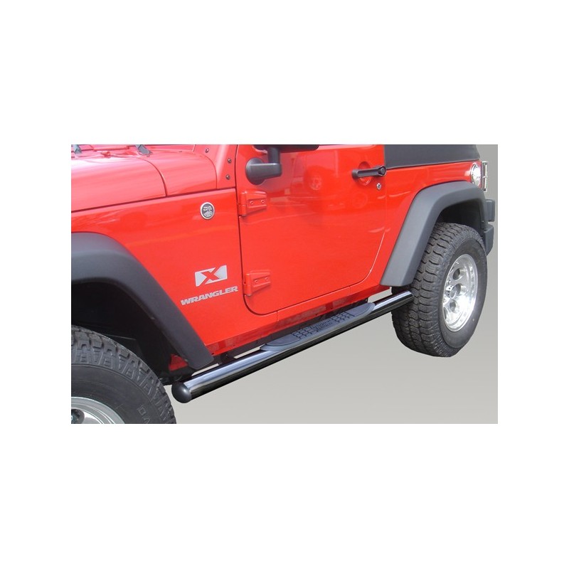 Pedane Laterali, Nere 07-14 2 Porte Wrangler 