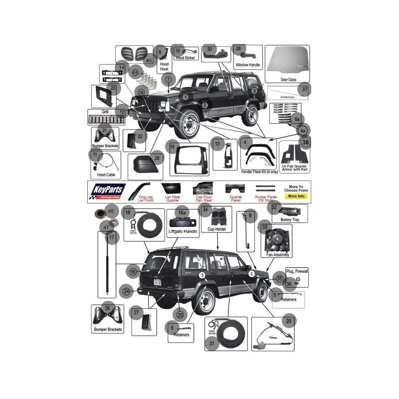 PARTI ESTERNE - JEEP CHEROKEE XJ