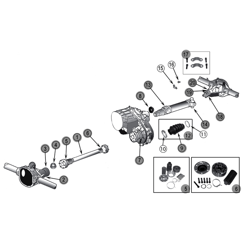 ALBERO TRASMISSIONI CHEROKEE KJ