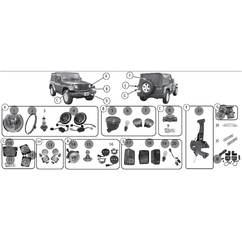 ILLUMINAZIONE WRANGLER JK