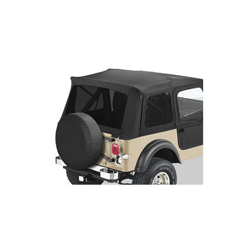 Tinted Windows Supertop Black Denim Jeep CJ-YJ