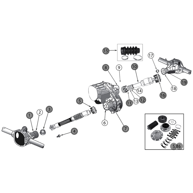 ALBERO TRASMISSIONE WRANGLER JK