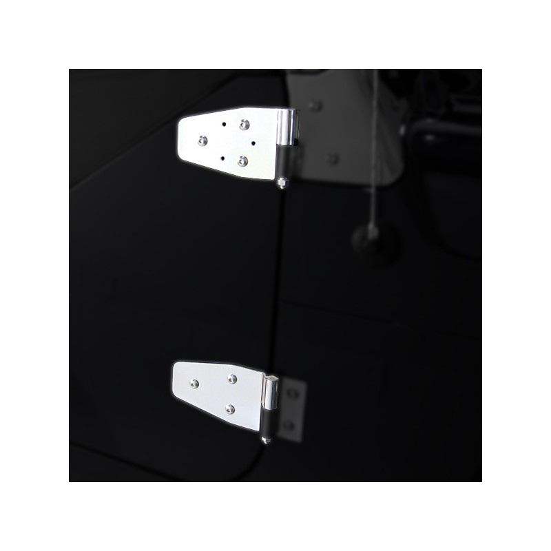 Door Hinge Set, Stainless Steel, 87-06 Wrangler