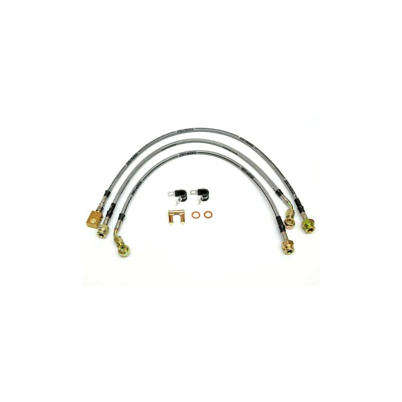 Brake Hose Kit Stainless Steel Jeep Cj 77-81