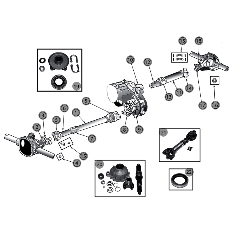 ALBERO TRASMISSIONE WRANGLER YJ