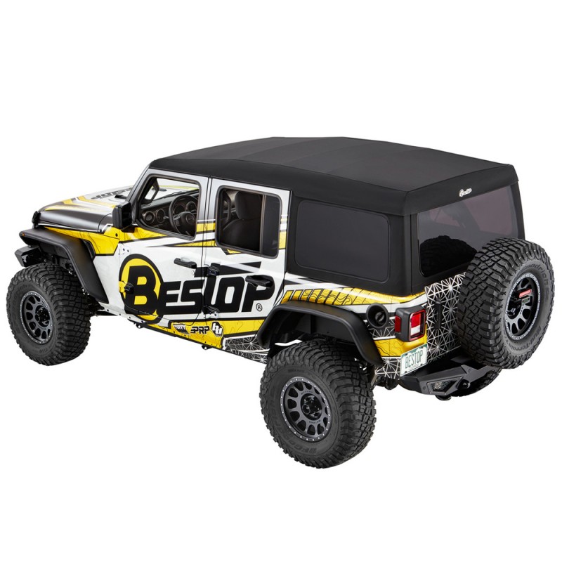 Supertop Ultra 4 Door BLACK TWILL Jeep Wrangler JLU