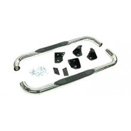 3-In Round Tube Side Step Stainless Jeep Wrangler YJ 87-95