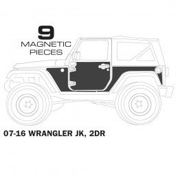 Pannelli Magnetici Jeep Wrangler JK 2 porte